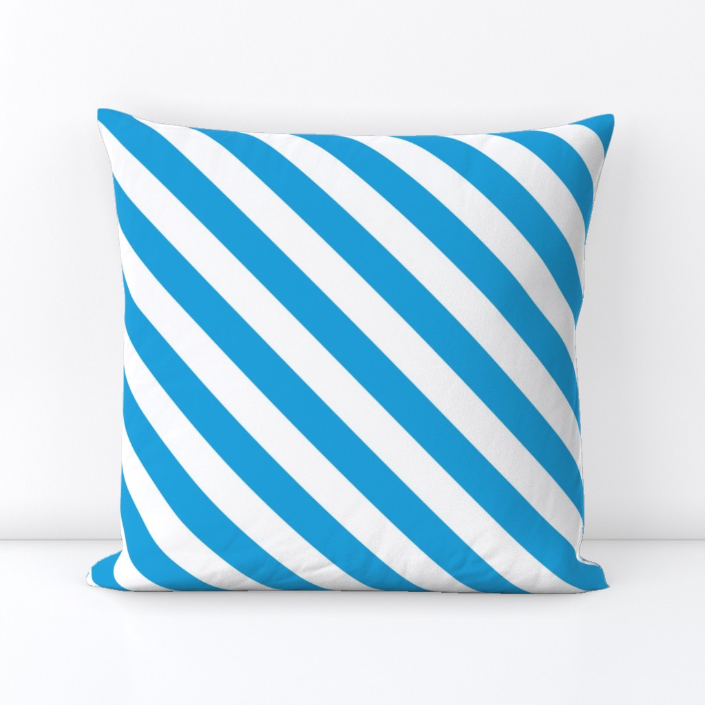 Oktoberfest Bavarian Blue and White Small Candy Cane Stripes