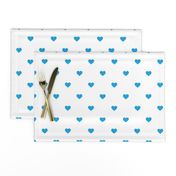 Oktoberfest Bavarian Blue Mini Love Hearts on White 