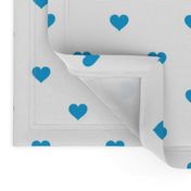 Oktoberfest Bavarian Blue Mini Love Hearts on White 