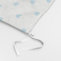 Oktoberfest Bavarian Blue Mini Love Hearts on White 