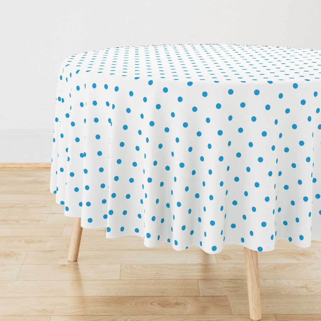 Mini Oktoberfest Bavarian Blue Polkadots on White