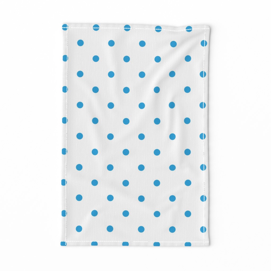 Mini Oktoberfest Bavarian Blue Polkadots on White