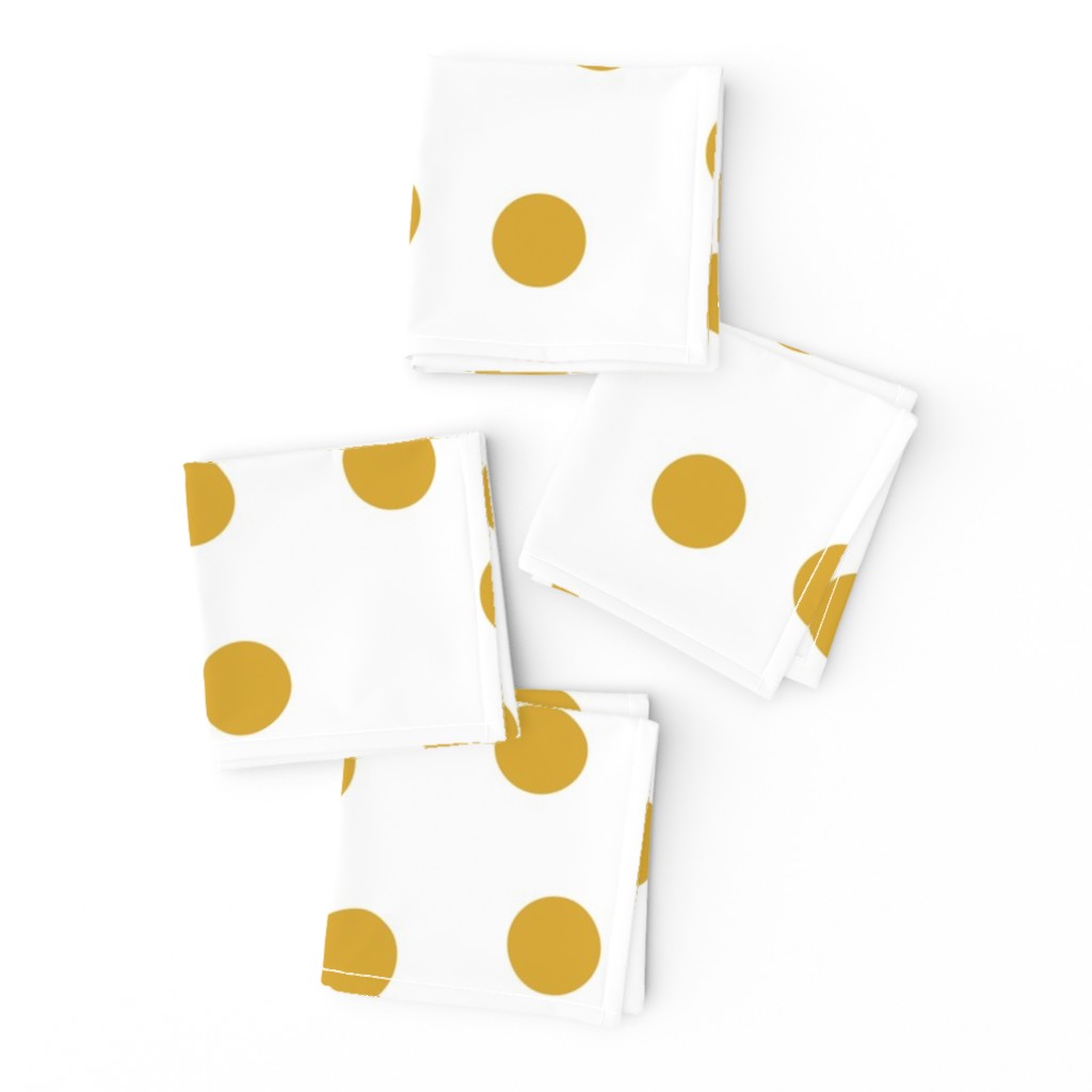 1.5" polka dot scatter - mustard