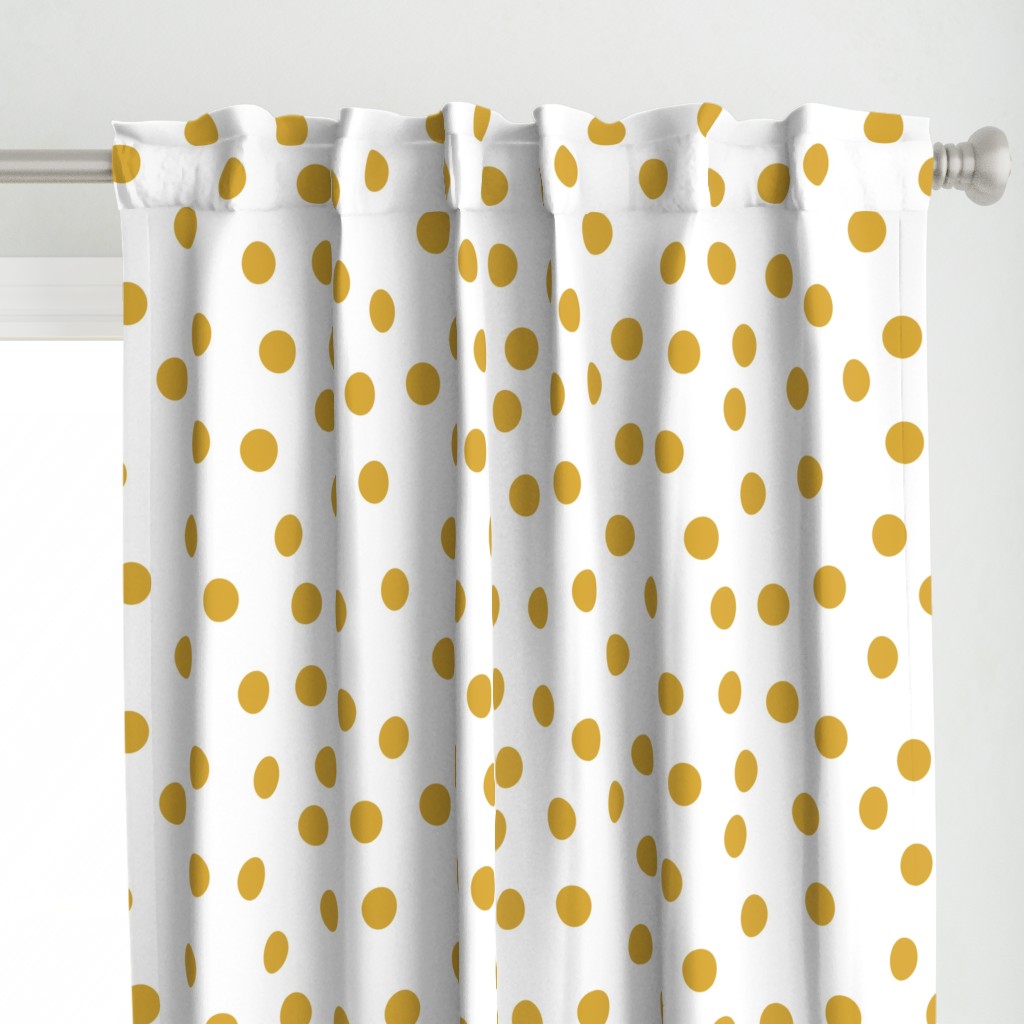 1.5" polka dot scatter - mustard