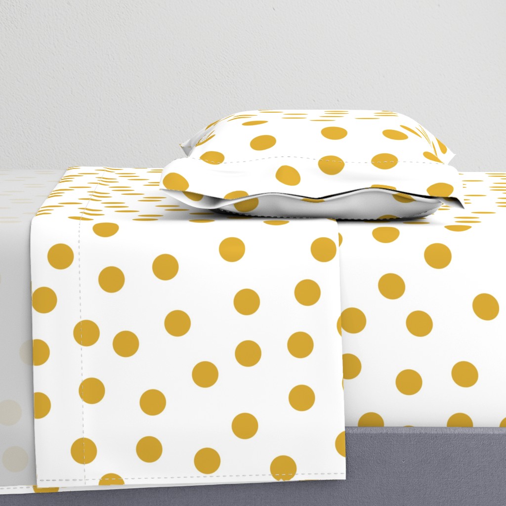 1.5" polka dot scatter - mustard