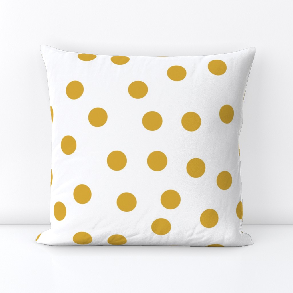 1.5" polka dot scatter - mustard