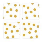 1.5" polka dot scatter - mustard