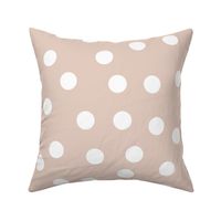 1.5" polka dot scatter - white on blush