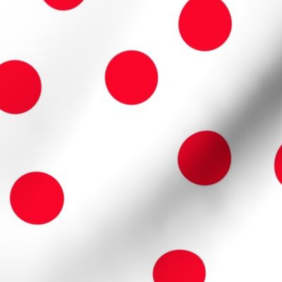 1.5" polka dot scatter - red on white