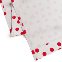 1.5" polka dot scatter - red on white