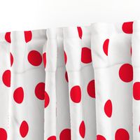 1.5" polka dot scatter - red on white