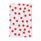 1.5" polka dot scatter - red on white