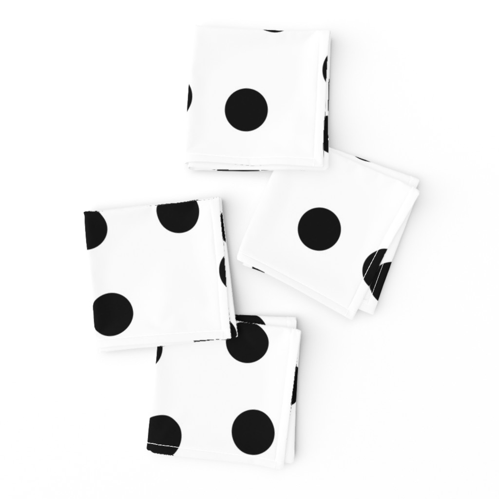 1.5" polka dot scatter - black on white