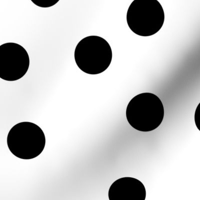 1.5" polka dot scatter - black on white