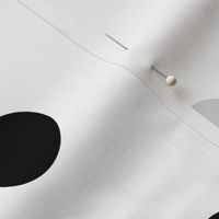 1.5" polka dot scatter - black on white