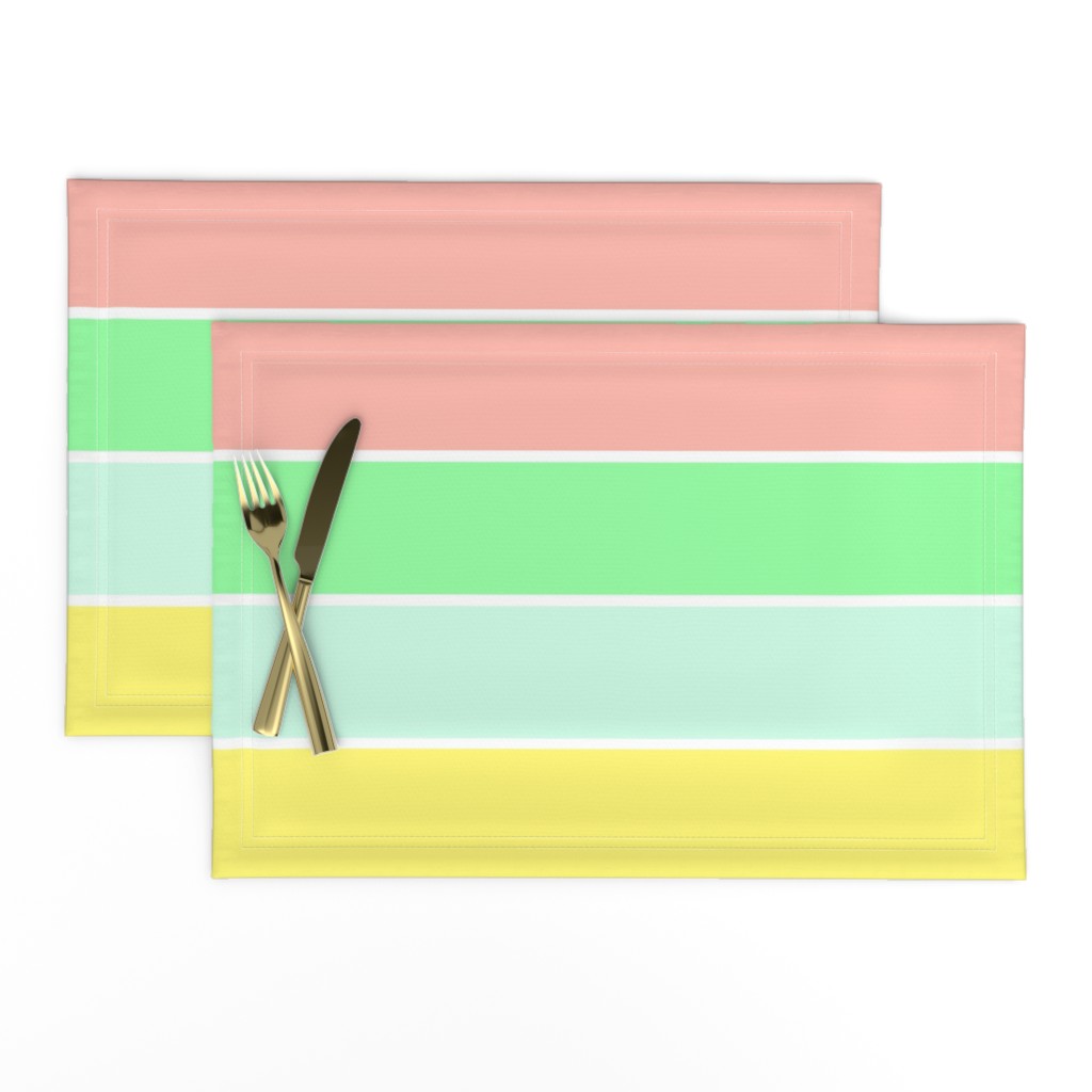 Pastel Rainbow Sorbet Horizontal Deck Chair Stripes