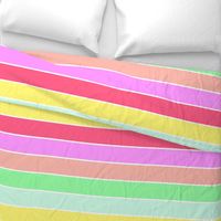 Pastel Rainbow Sorbet Horizontal Deck Chair Stripes