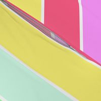 Pastel Rainbow Sorbet Horizontal Deck Chair Stripes