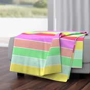 Pastel Rainbow Sorbet Horizontal Deck Chair Stripes