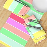 Pastel Rainbow Sorbet Horizontal Deck Chair Stripes