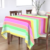 Pastel Rainbow Sorbet Horizontal Deck Chair Stripes