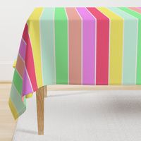 Pastel Rainbow Sorbet Horizontal Deck Chair Stripes