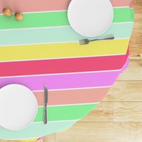 Pastel Rainbow Sorbet Horizontal Deck Chair Stripes