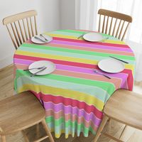 Pastel Rainbow Sorbet Horizontal Deck Chair Stripes