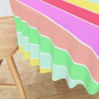 Pastel Rainbow Sorbet Horizontal Deck Chair Stripes