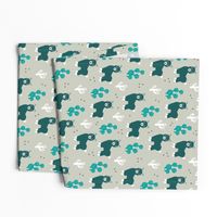 Winter cool Llama alpaca love cactus design blue teal