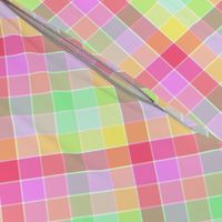 Pastel Rainbow Tablecloth Diagonal Check