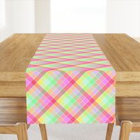 Pastel Rainbow Tablecloth Diagonal Check