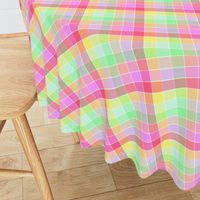 Pastel Rainbow Tablecloth Diagonal Check
