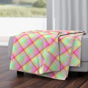 Pastel Rainbow Tablecloth Diagonal Check