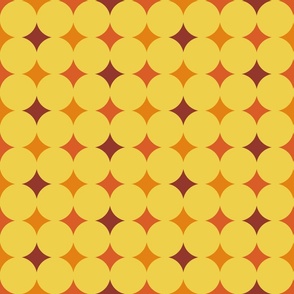 Mid-century modern atomic starburst yellow