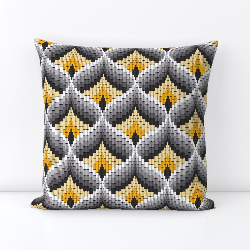 Bargello Needlepoint in Marigold