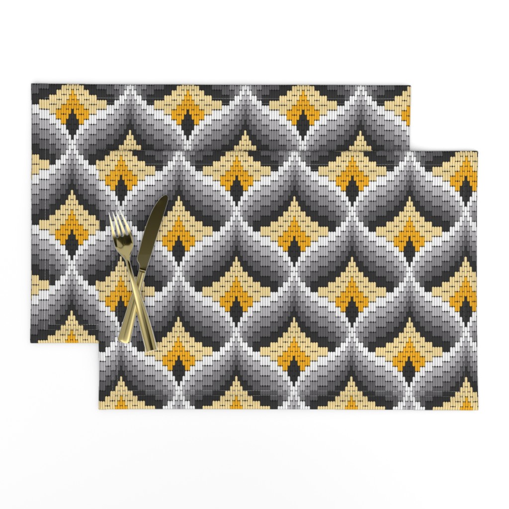 Bargello Needlepoint in Marigold