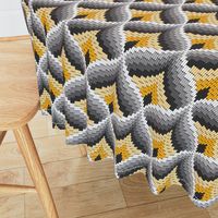 Bargello Needlepoint in Marigold