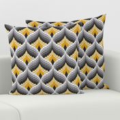 Bargello Needlepoint in Marigold