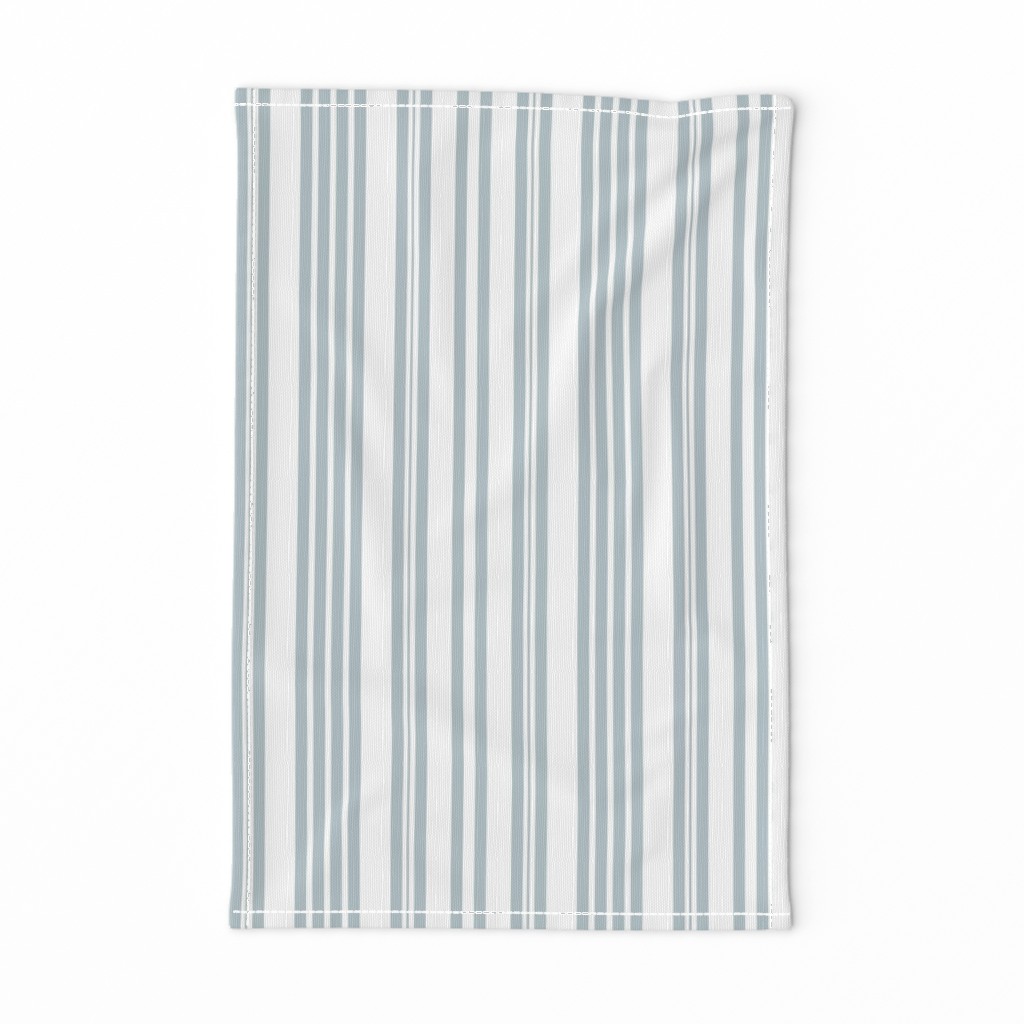 Pale Blue Ticking Stripes 