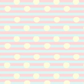 pastel stripes and polkadots