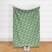 Polka Dots medium colorful jade green