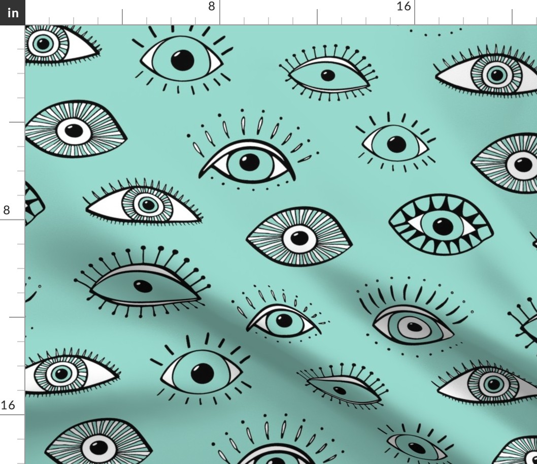 Eyes - mint (large scale)