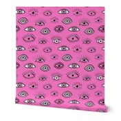 Eyes - hot pink (large scale)