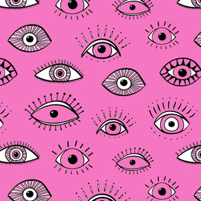 Eyes - hot pink (large scale)
