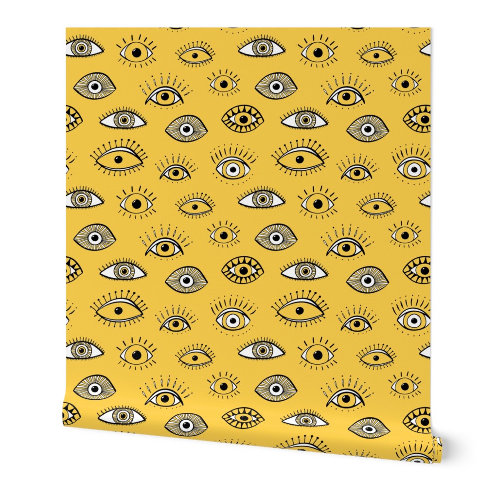 Eyes - yellow and white (large scale)