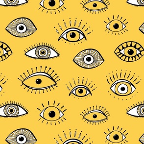Eyes - yellow and white (large scale)