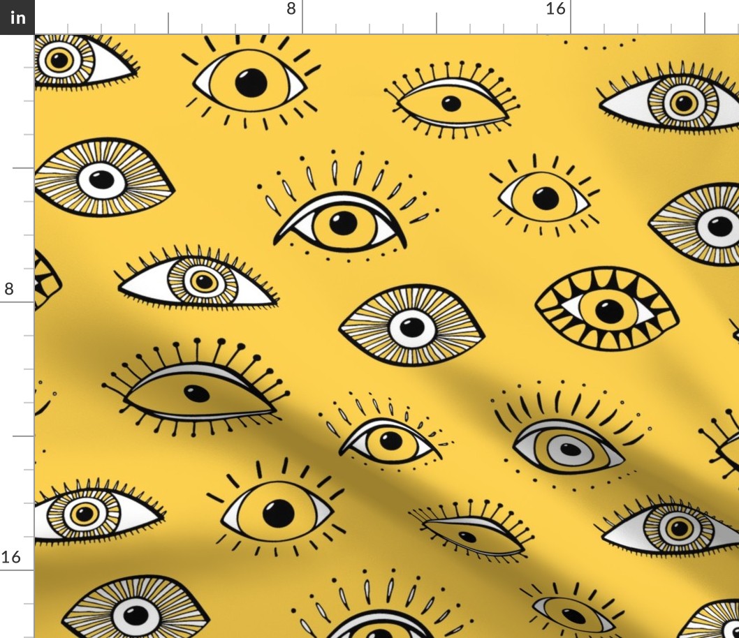 Eyes - yellow and white (large scale)