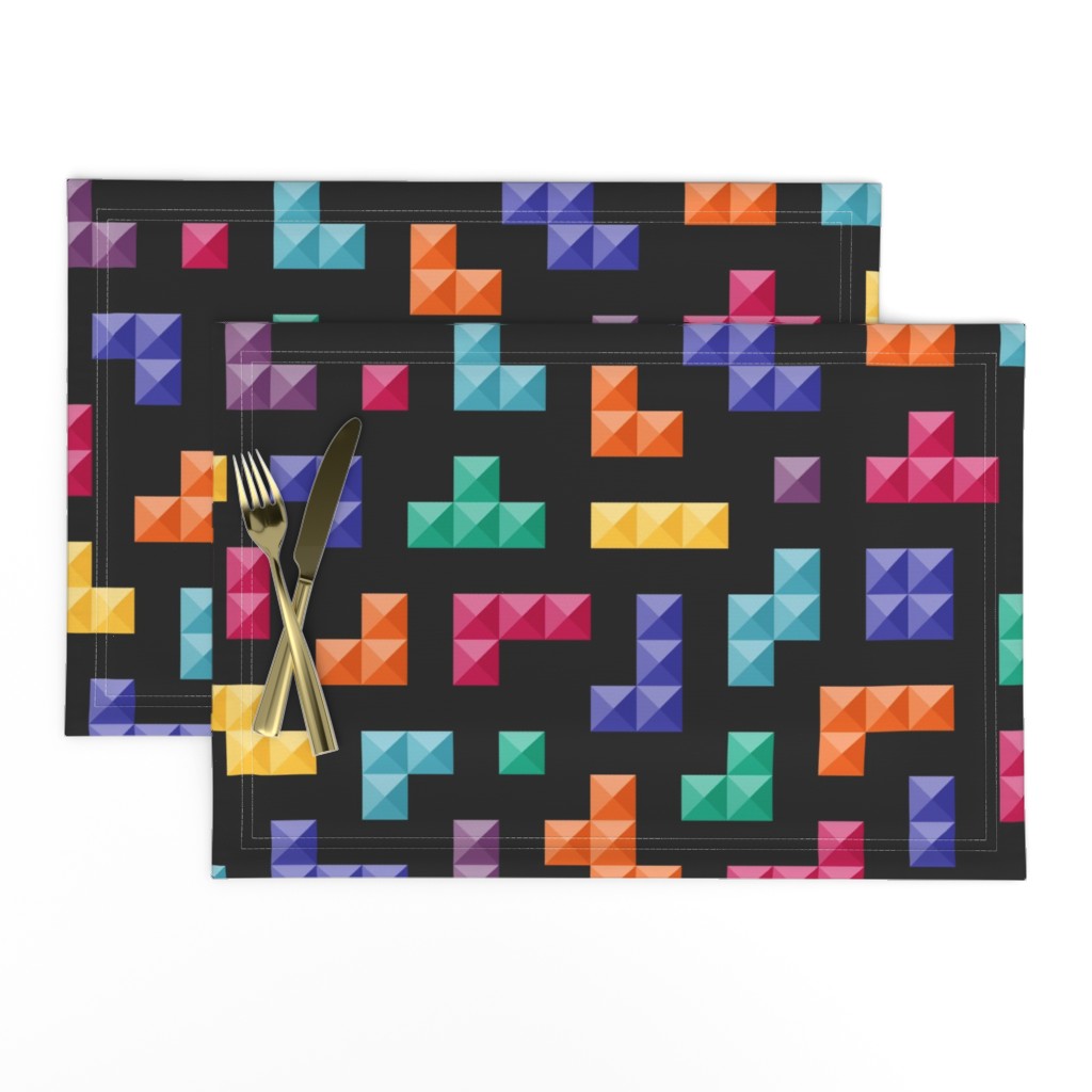 Game Tetris 3D bricks black Wallpaper