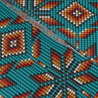 Aztec beaded 3D kilim motif